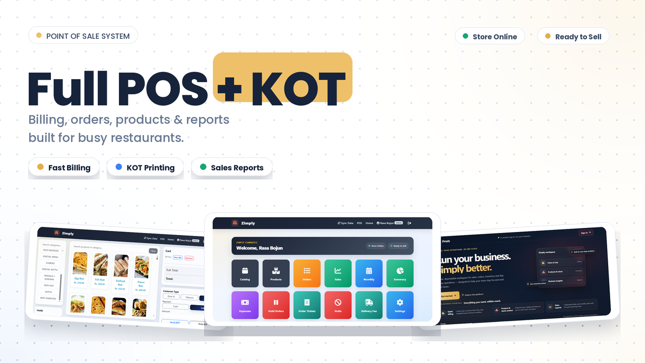 Full POS system + KOT