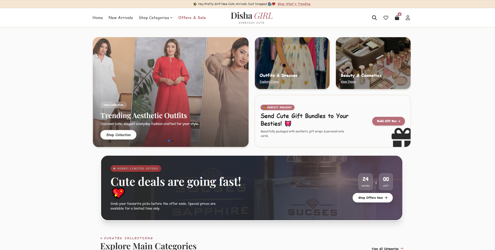 Disha Girl - Full Ecommerce Site
