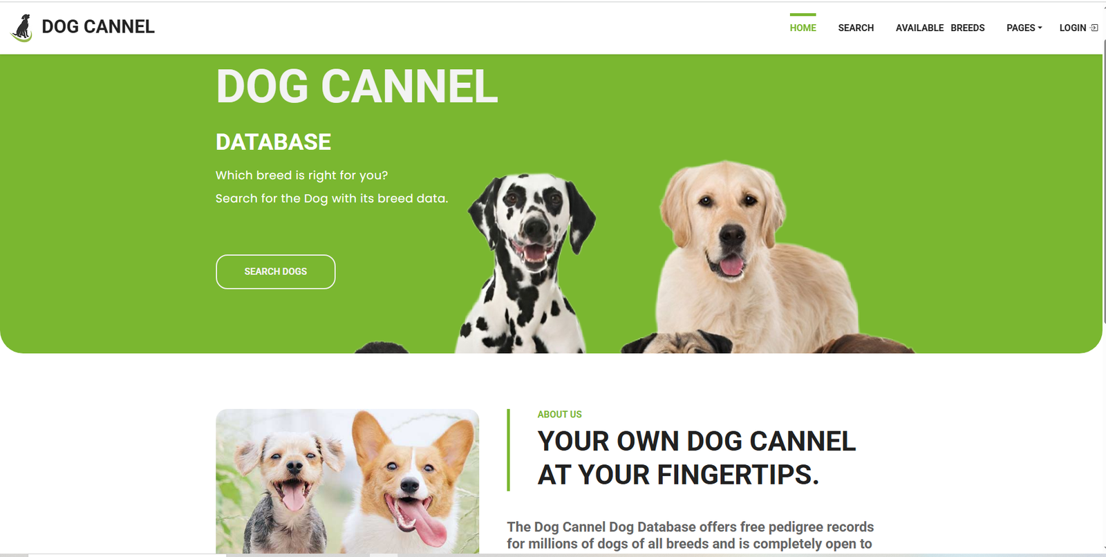 Dog Kennel & Pet Breed Directory System