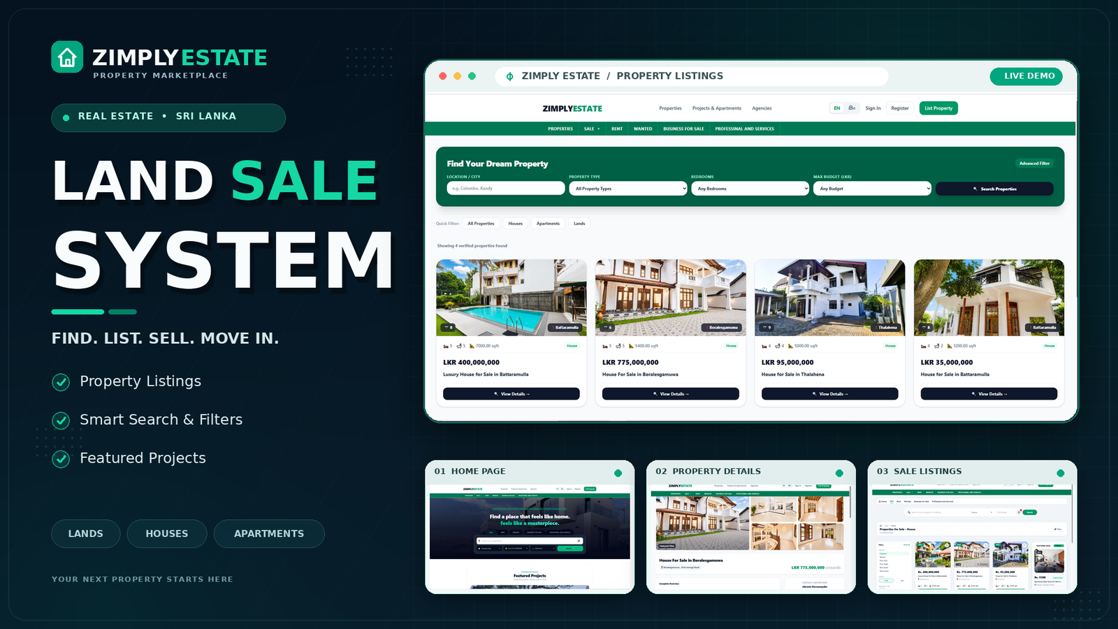 Zimply Estate - Real Estate Listing system